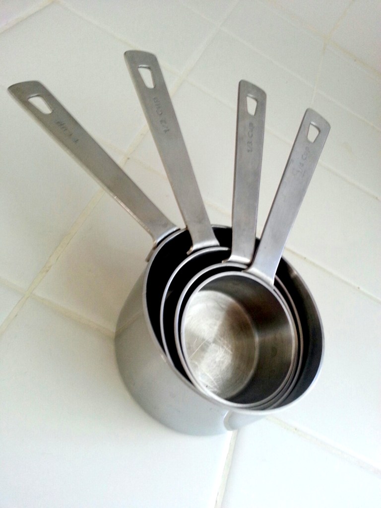 Maybe I'm stating the obvious here, but the basics are just as important to highlight as the gadgety tools. These are my trusty nesting measuring cups. The only thing better than this set would be having two. In my house, when cooking or baking is going on, it tends to be a multi-day affair, and the dishes all seem to end up in line to be washed. Of course, measuring cups are the backbone of the recipe bones, so I say get a primo set or two to get the jobs done.