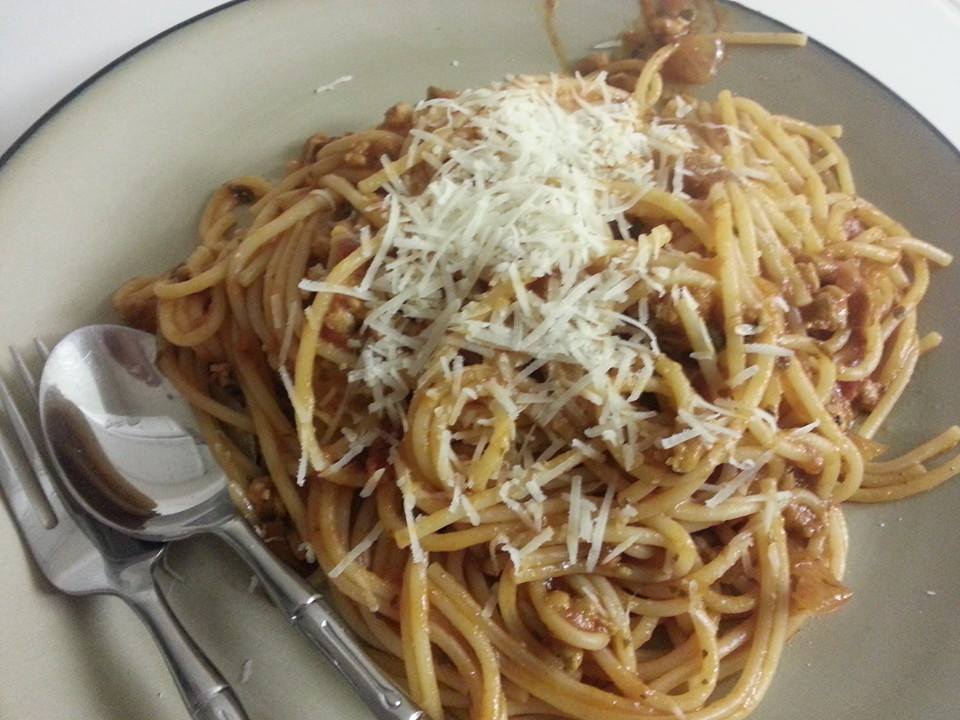 SausageMarinaraPastaPlated